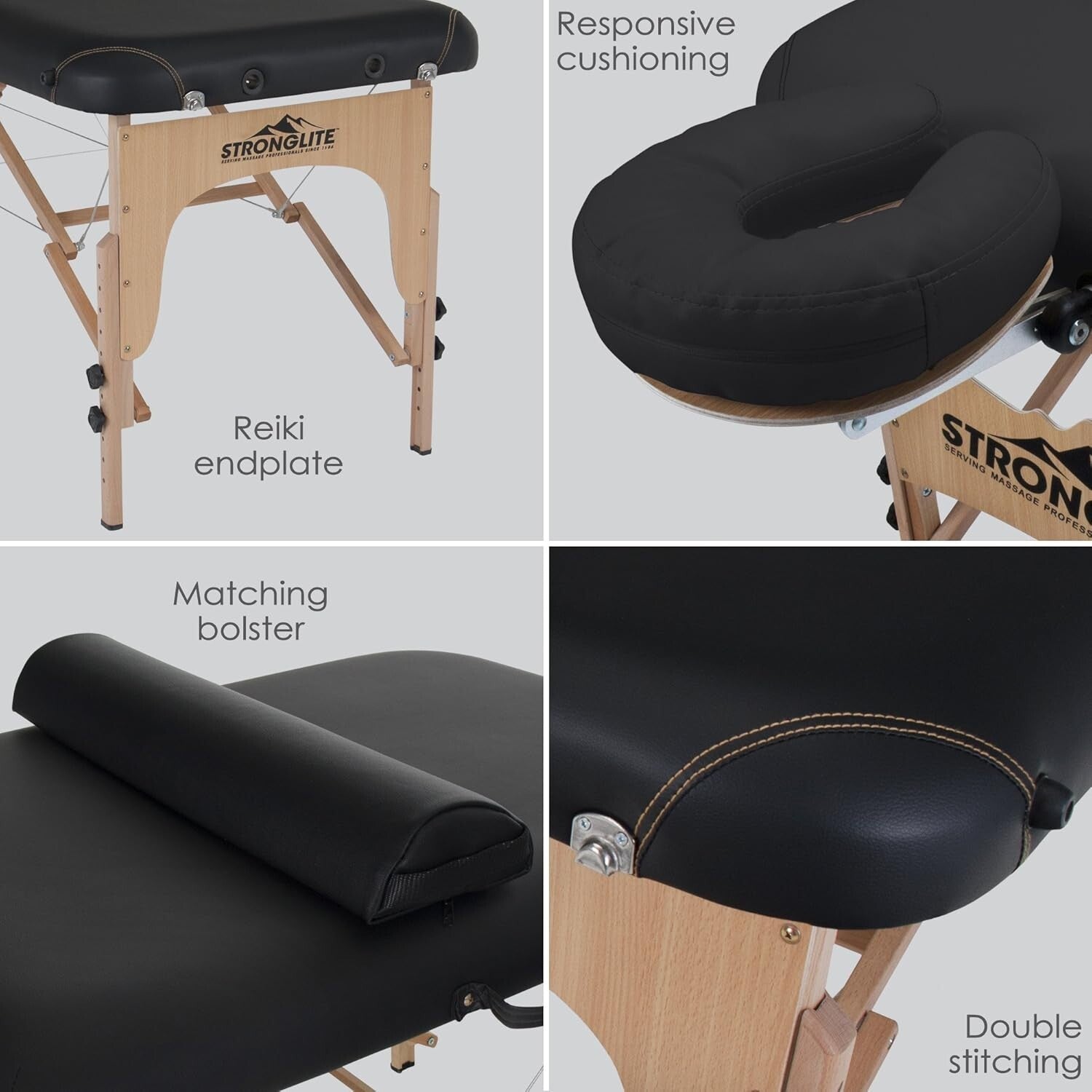 Lightweight All-In-One Massage Table Package - Includes Carrying Case & Bolster