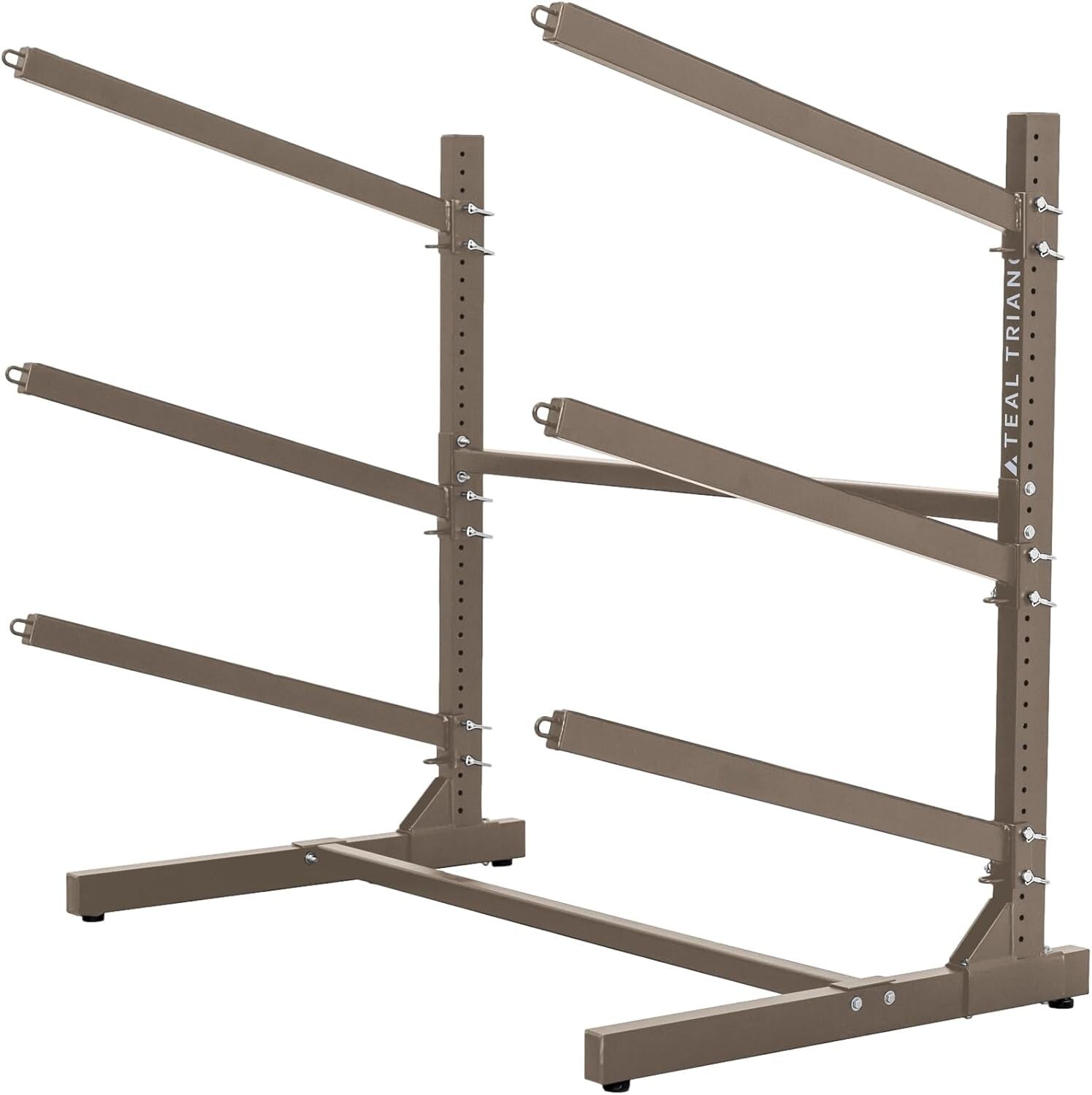 Heavy-Duty Freestanding Kayak Storage Rack for 3 Kayaks - Adjustable & Durable