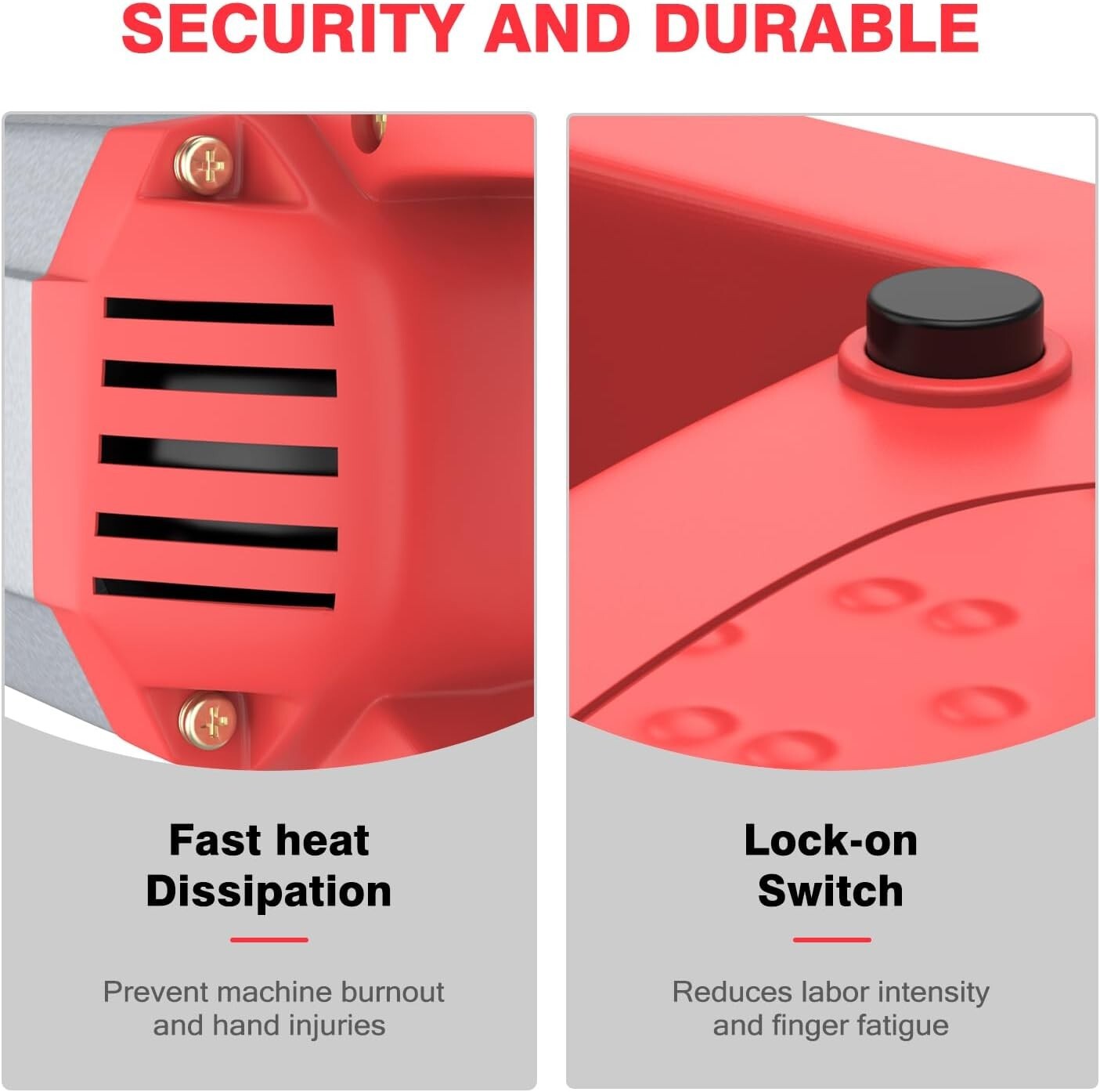 Efficient 1300W Concrete Vibrating Tool - 6.6 FT Long Copper Shaft for Easy Use