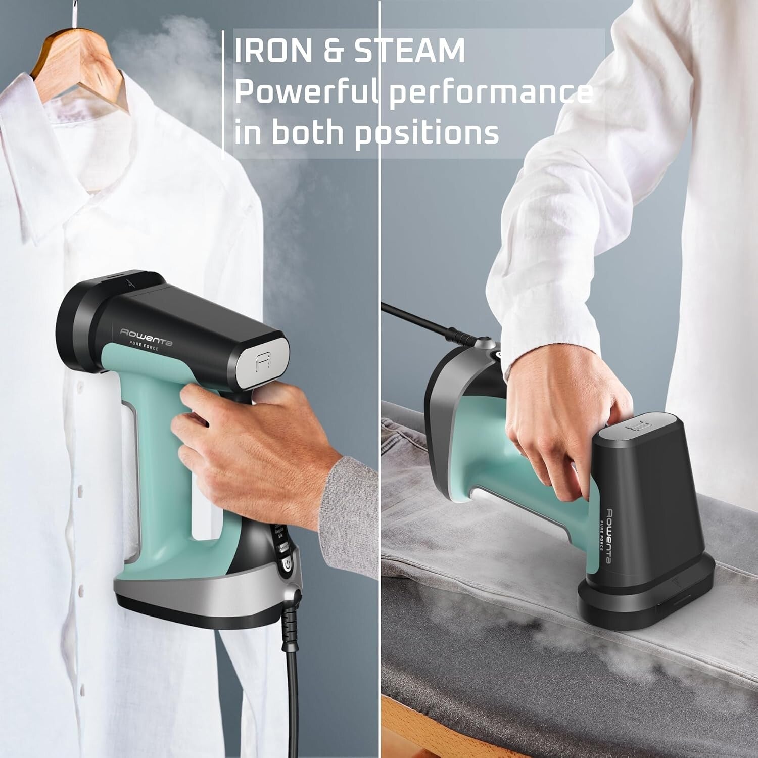 XL Soleplate Handheld Steamer & Iron - Effortless Vertical Steaming & Ironing