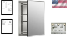 Load image into Gallery viewer, Sleek Frameless Single Door Medicine Cabinet - Adjustable Shelves &amp; Mirror Door