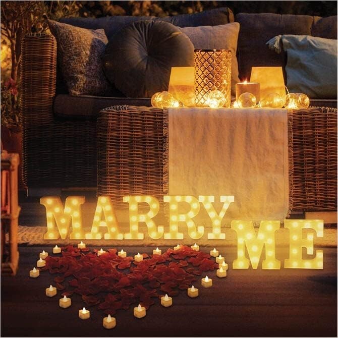 Complete Engagement Decor Kit with Red Carpet, Lights, and Romantic Flowers