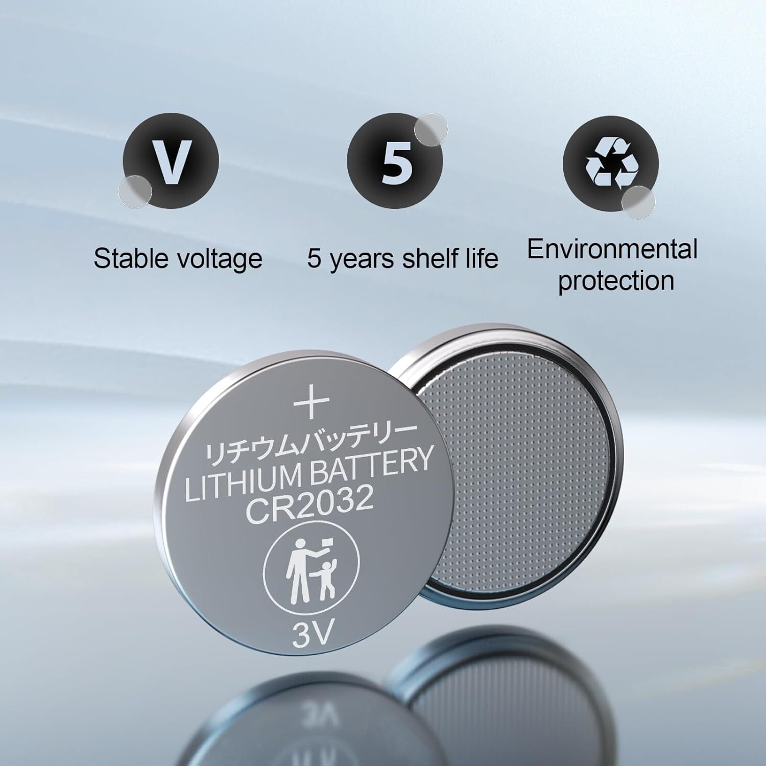 40-Pack CR2032 Lithium 3V Coin Batteries - Long-Lasting Power & Compatibility