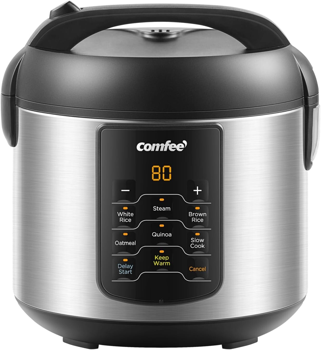 Effortless Cooking with 6-in-1 Rice Cooker - 8 Cups Cooked Capacity, Non-Stick
