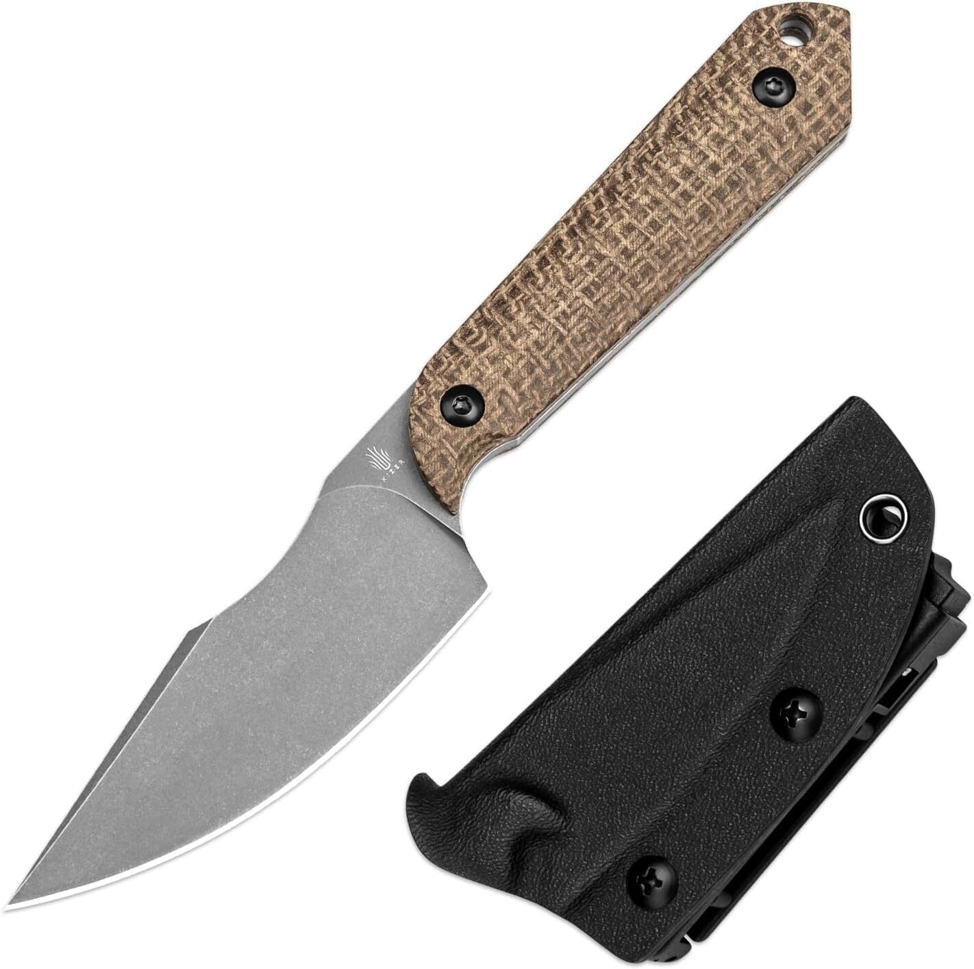 6.49in Compact Mini Harpoon Knife - Stylish Micarta Handle for EDC & Camping