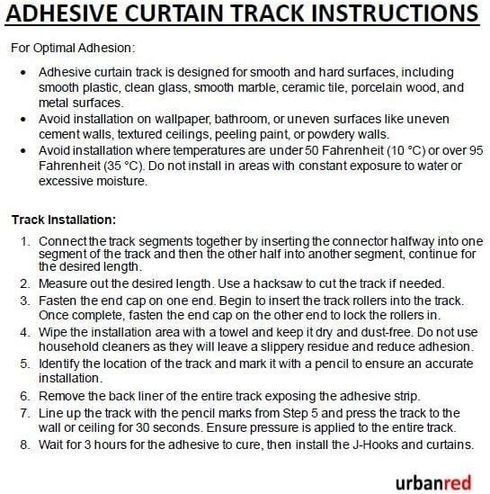 16.4FT Customizable Self-Adhesive Curtain Track - Ceiling Mount, Seamless Design