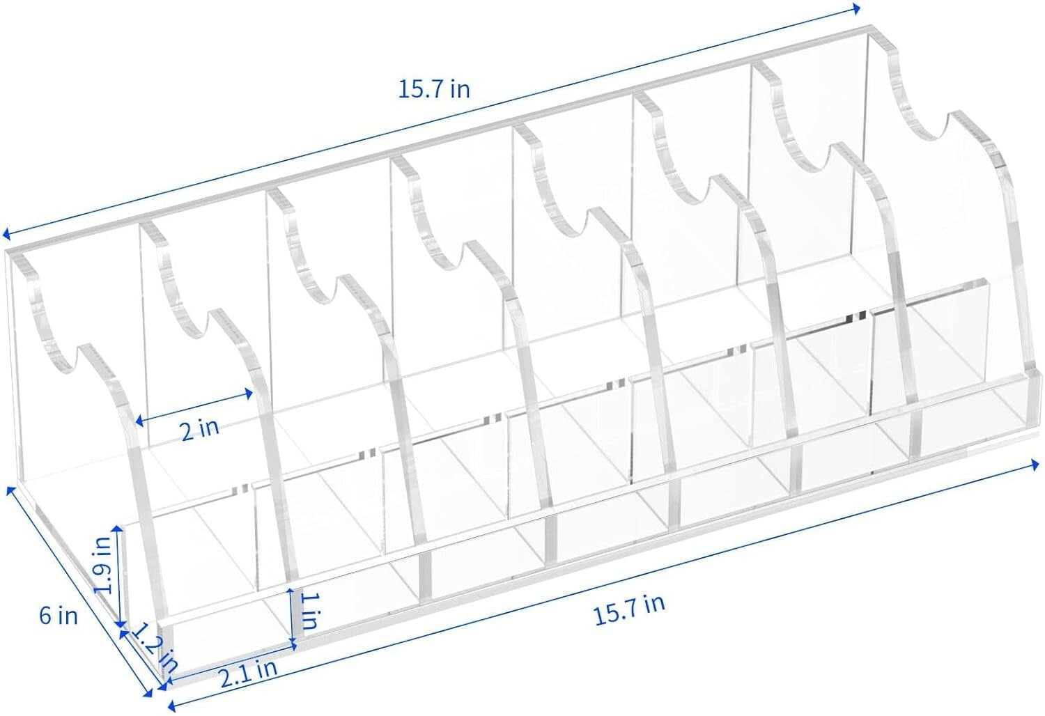Clear Acrylic Belt Storage Holder with Display Stand - Organize with Elegance