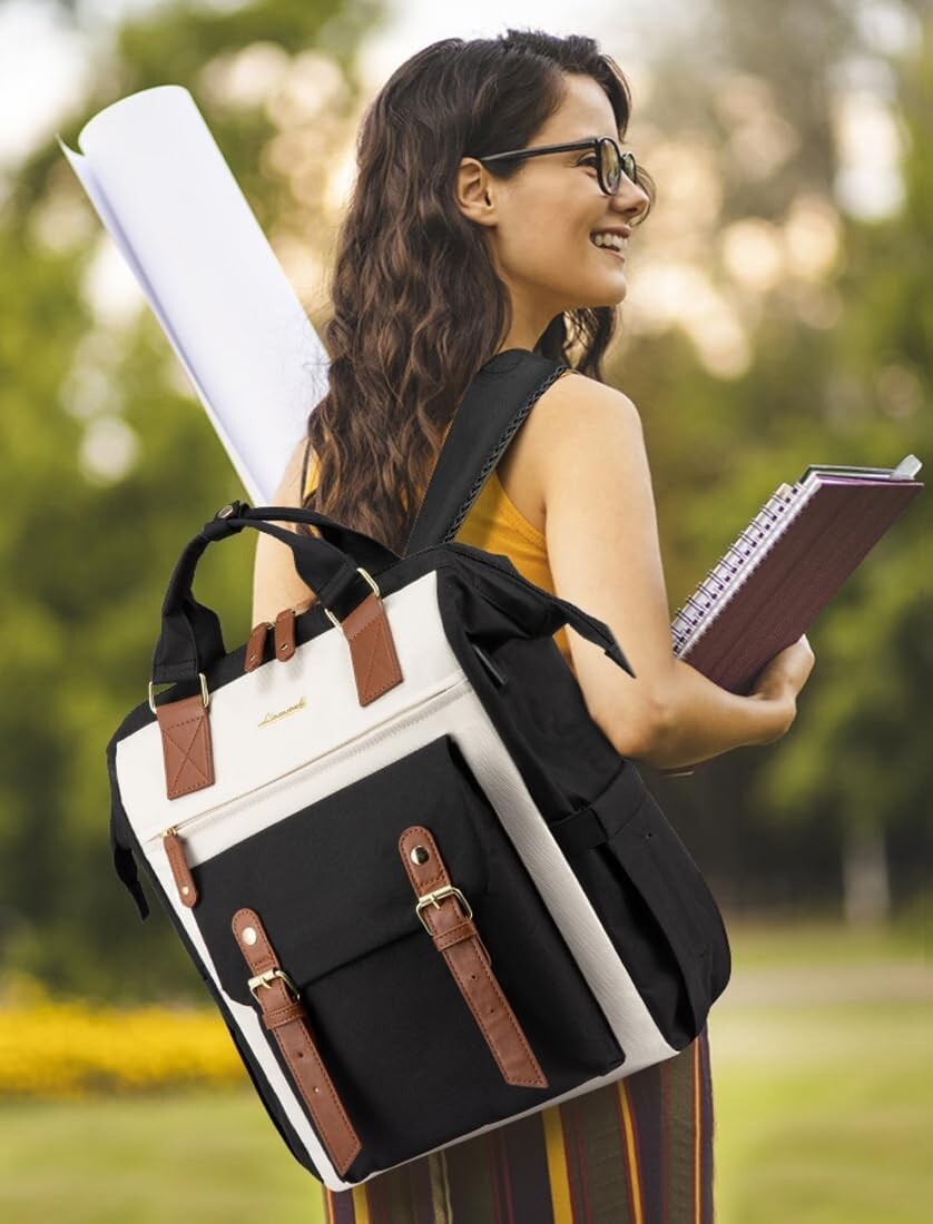 Stylish Wide Open Women’s Backpack – Perfect Work & Travel Bag for Professionals