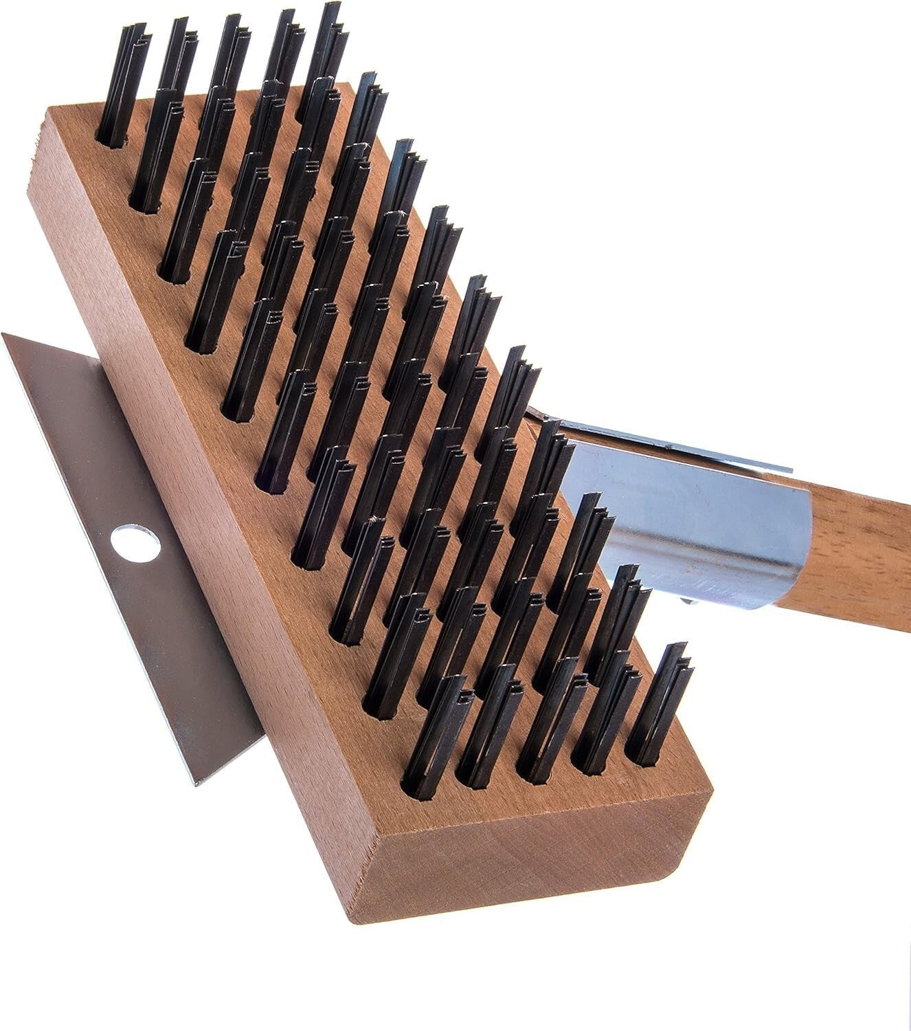 High-Strength Grill Brush with Stainless Steel Scraper - Perfect for Heavy Duty