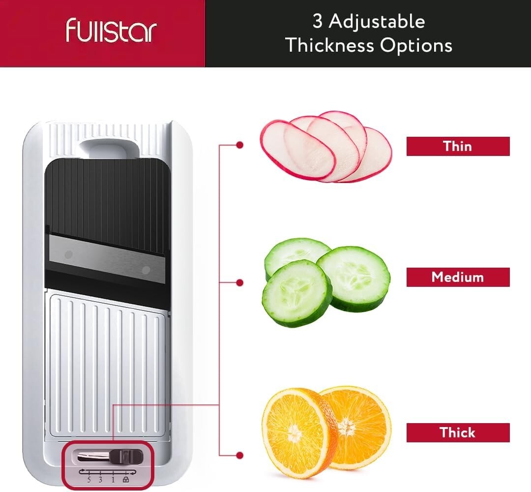 All-in-1 Vegetable Chopper & Mandoline Slicer Set with Bonus Spiralizer - 6 in 1