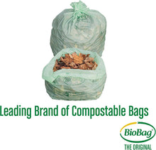 Load image into Gallery viewer, 60 Count Green 33 Gallon Certified Compostable Bags for Lawn and Leaf Waste
