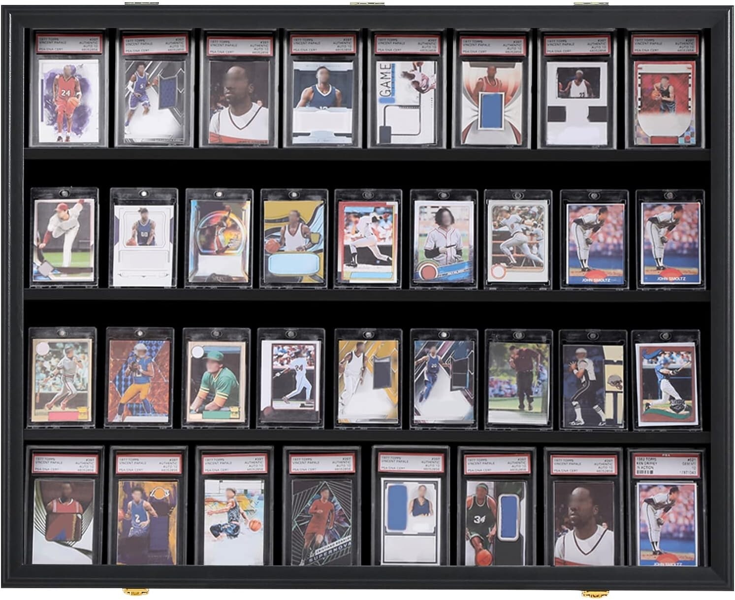 36 Graded Sports Card Display Frames - UV-Protected and Sturdy Case 2 Pack