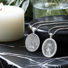 Load image into Gallery viewer, Handcrafted Sterling Silver Saint Necklace for Spiritual Protection - Unisex