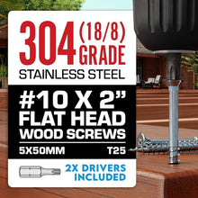 Load image into Gallery viewer, Flat Head 2 Inch Stainless Steel Screws - 1750 Pieces for Durable Woodwork