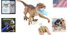 Load image into Gallery viewer, Realistic Walking T-Rex RC Toy - Touch Sensors, Lights, and Spray Feature