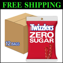 Load image into Gallery viewer, Kosher Zero Sugar Twists - 12 Bags of Strawberry Licorice Style Candy, 5oz Each