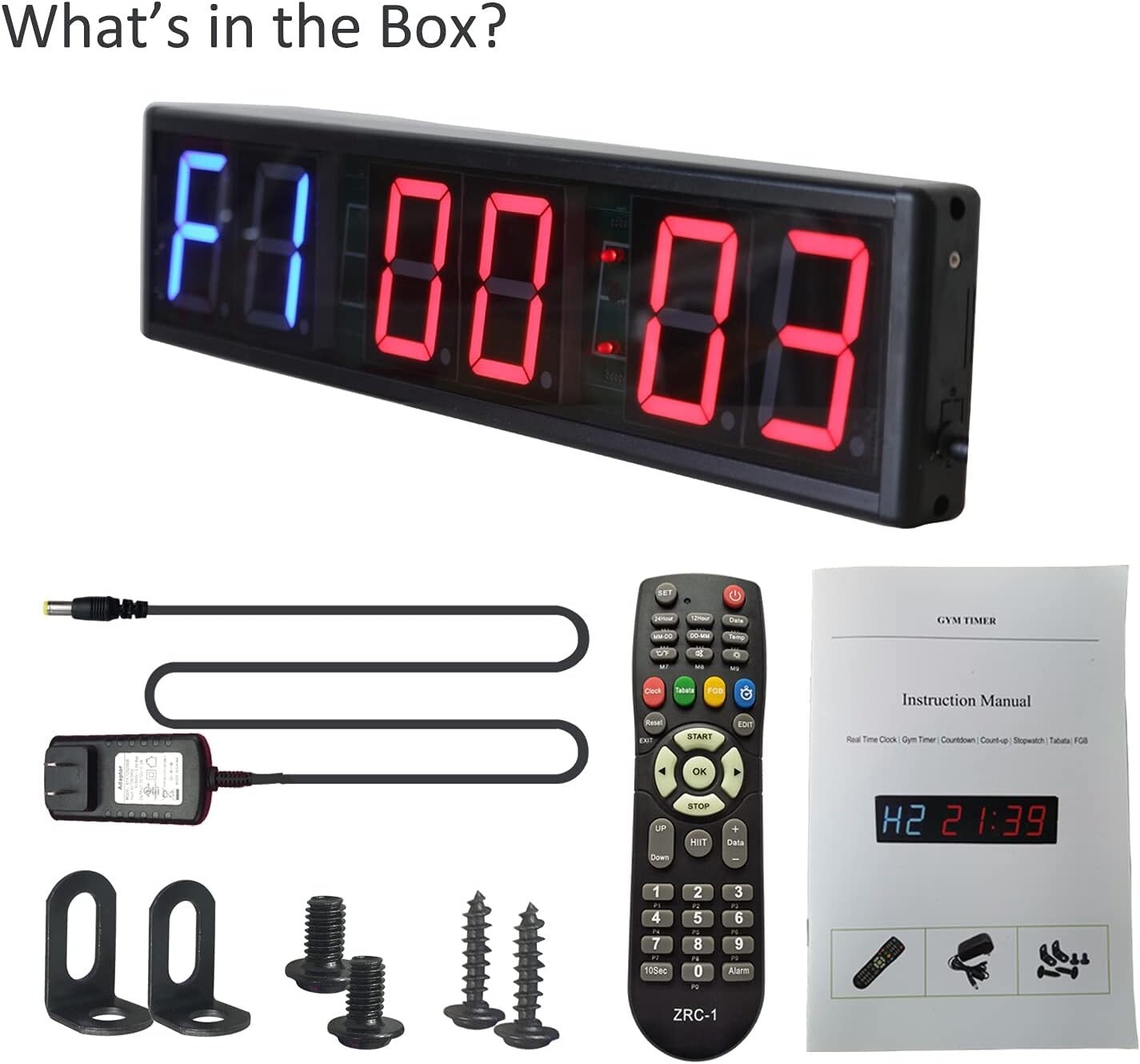 Customizable 20x4.7in Interval Timer with Remote - Perfect for All Trainings