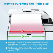 Load image into Gallery viewer, 17' Durable Vinyl RV Awning with Easy Install Pull Strap - Pink Fade Design
