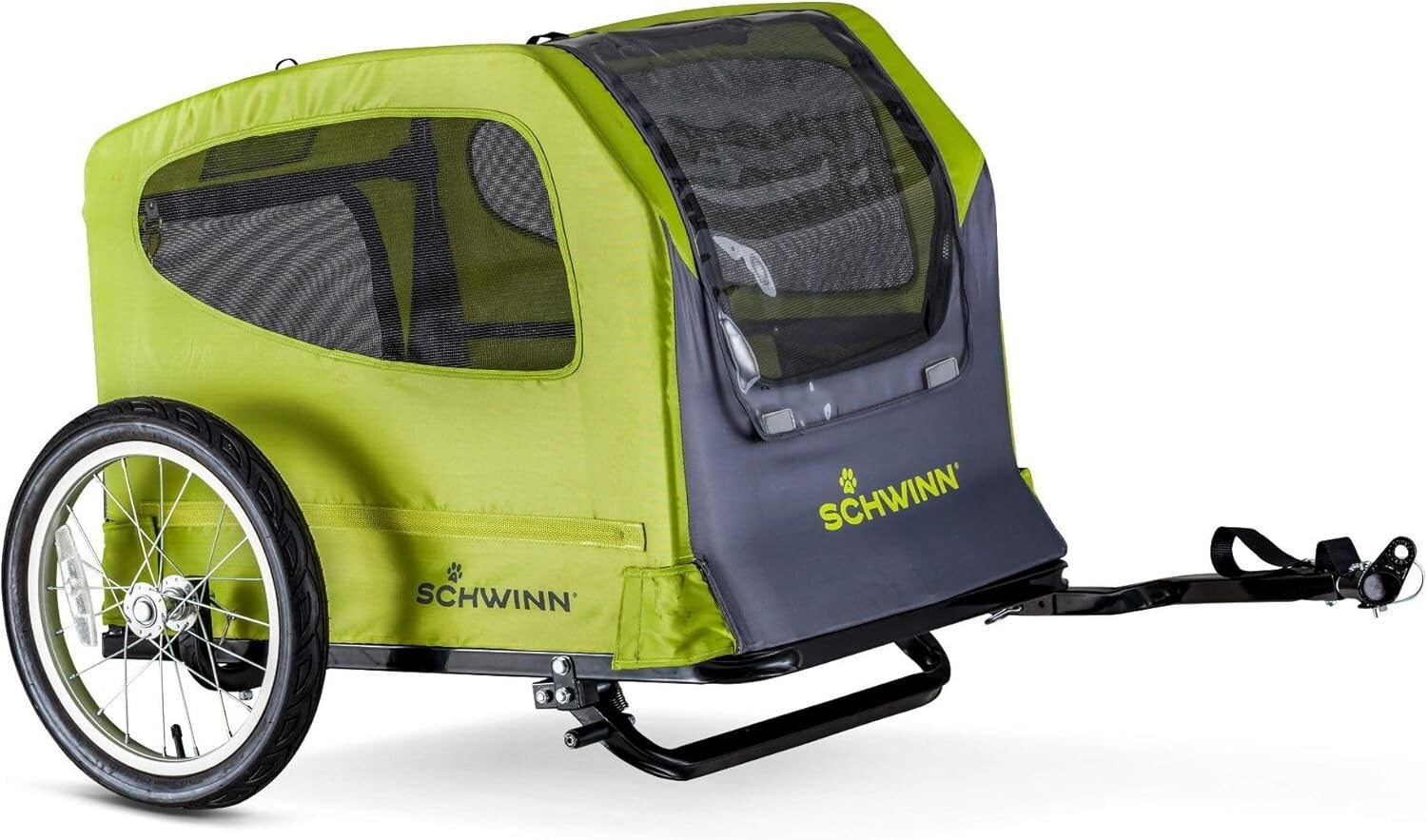 Versatile Pet Bicycle Trailer for Dogs - Quick Release, Washable, Green Color