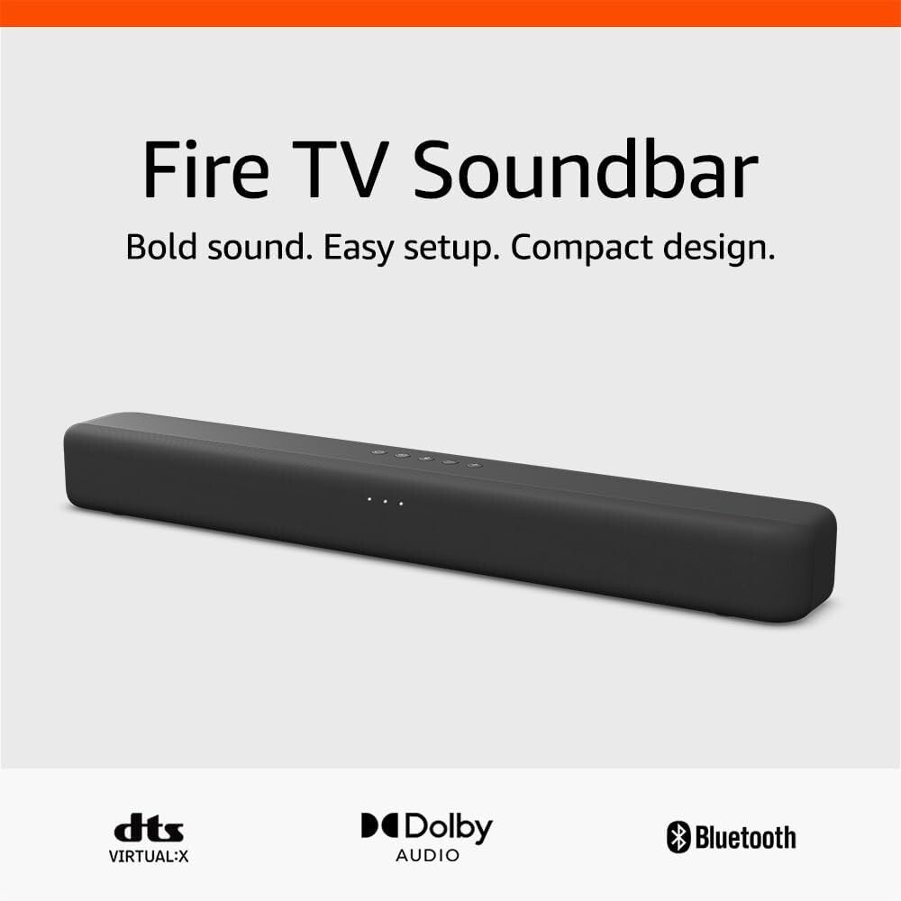 Compact Fire TV Soundbar - 24" | Bluetooth & Virtual Surround Sound Experience