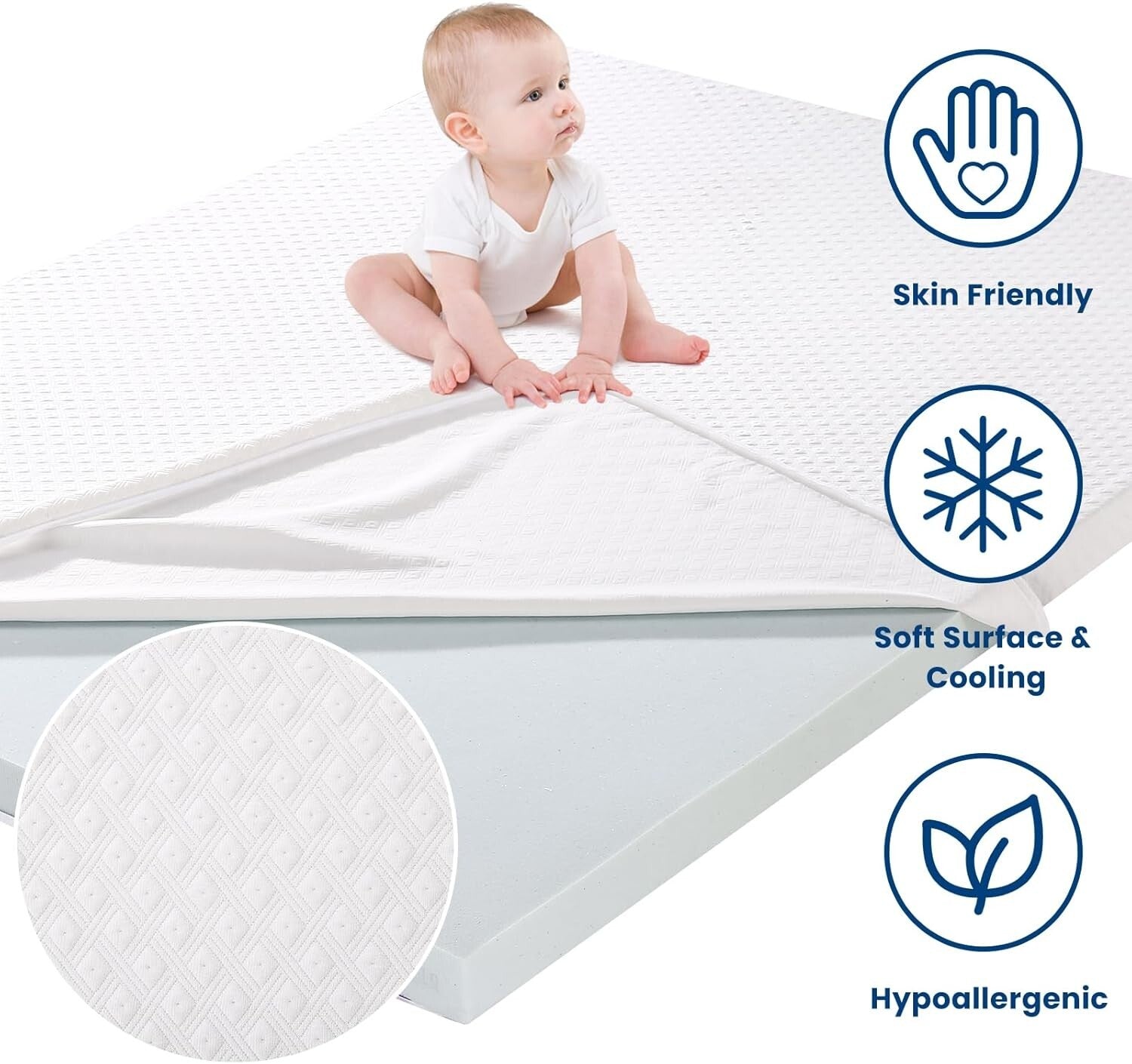 Breathable 3 Inch Cooling Mattress Topper for Full Size Bed - Luxurious Comfort