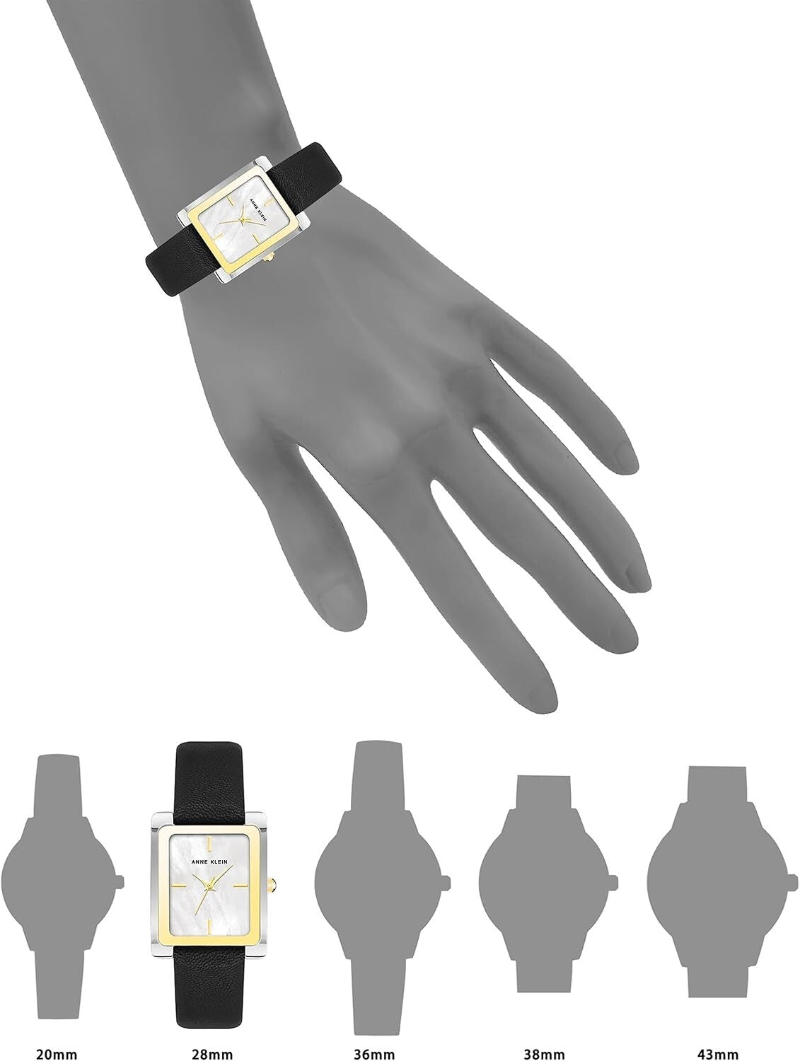 Versatile Women's Wristwatch with Black Leather Strap & Water-Resistant Features