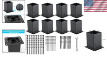Load image into Gallery viewer, Heavy-Duty 4x4 Post Base - 13GA Steel Brackets for Deck &amp; Mailbox Support