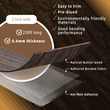 Load image into Gallery viewer, 2'' x 250ft Pre-Glued S-Walnut Veneer Edge Banding - Quality Furniture Solution
