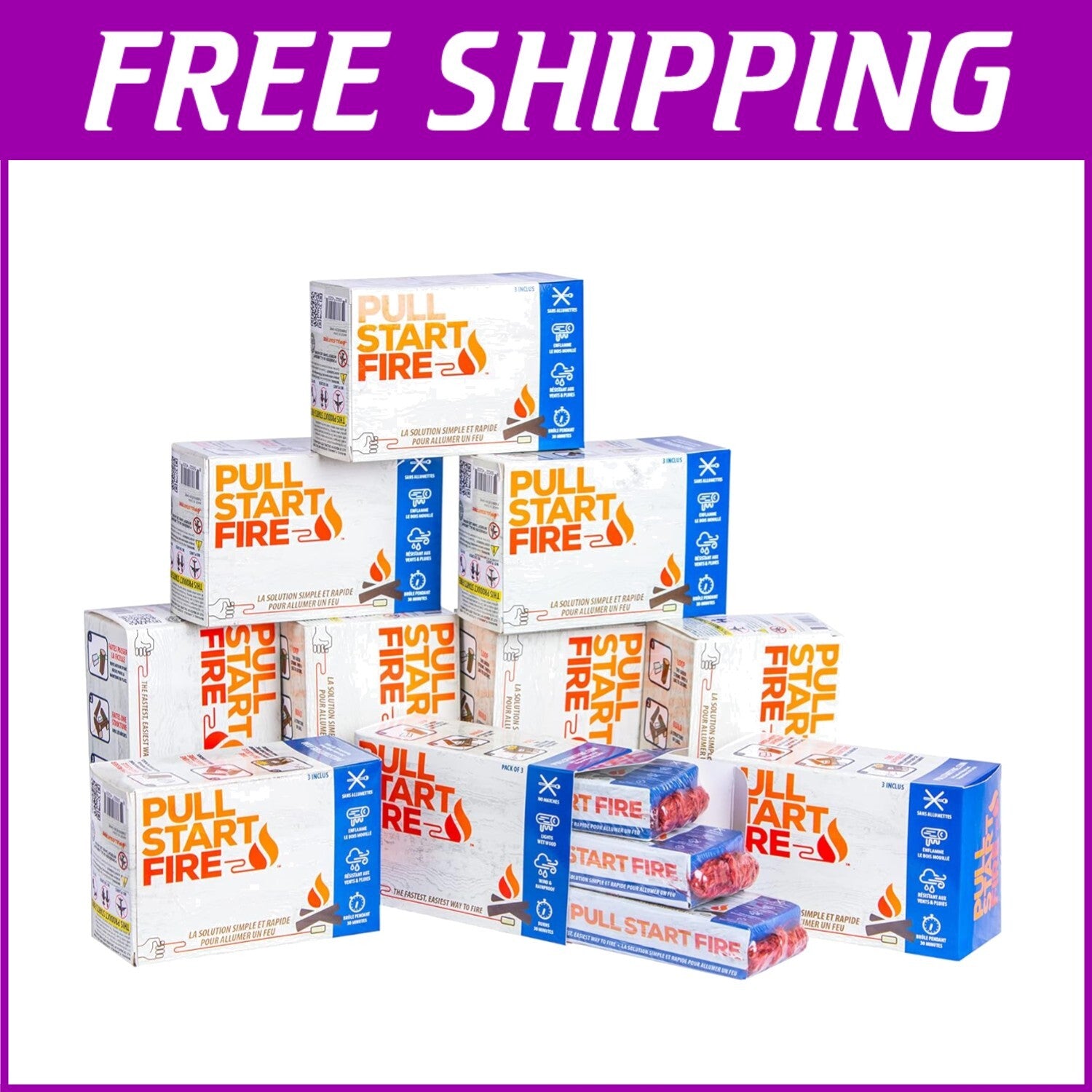 Eco-Friendly Pull String Firestarter: 30 Quick Flame Igniters for Outdoor Fun