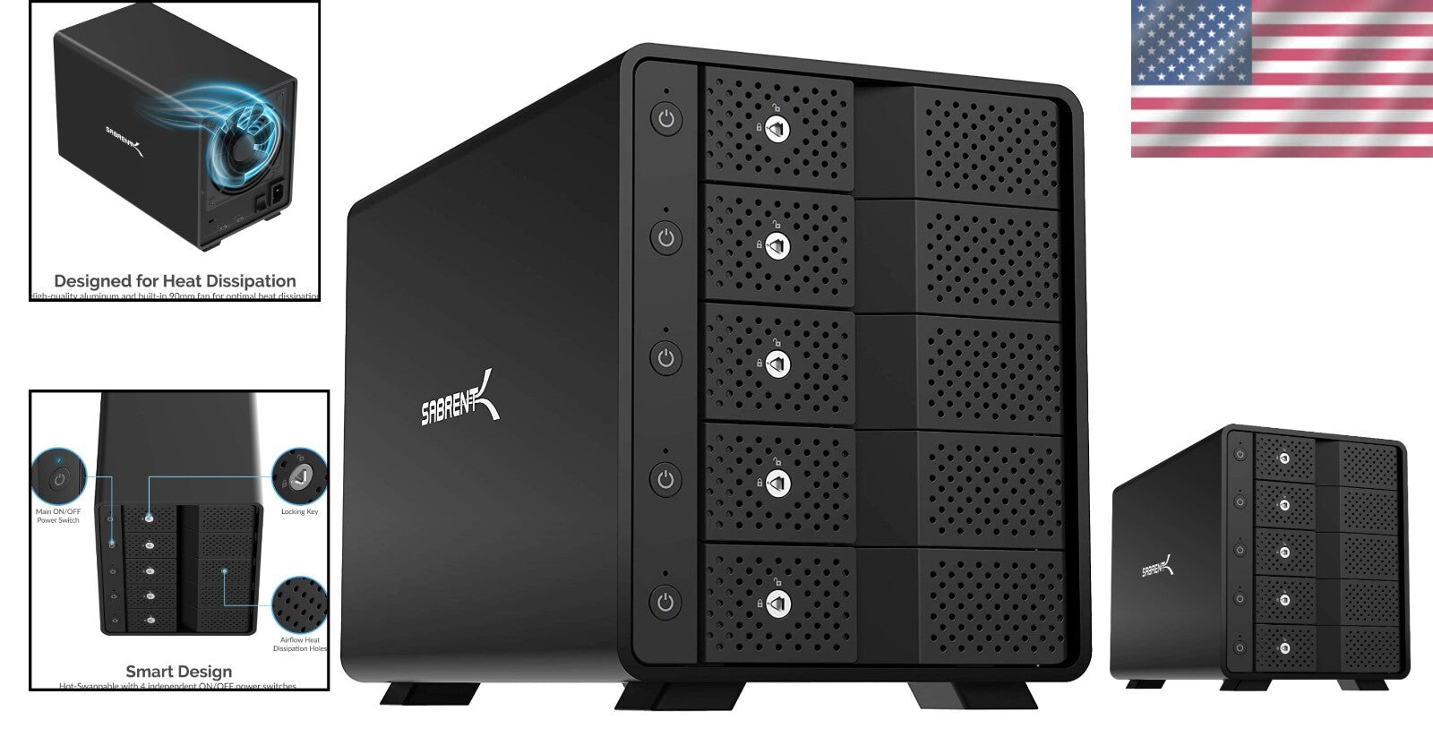 Effortless Data Management: 5-Bay SATA Docking Station with 10Gbps Transfer