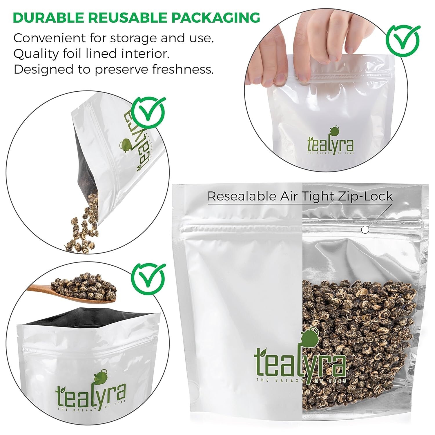 Elegant Jasmine Dragon Pearls - 16oz Green Tea - Ideal For Gifting & Enjoyment