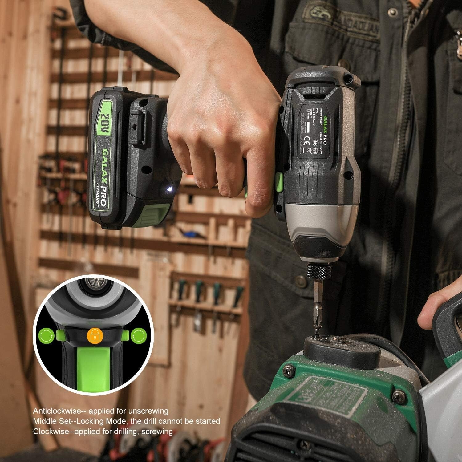 Compact 20V Cordless Drill and Impact Driver Combo with 11 Essential Accessories