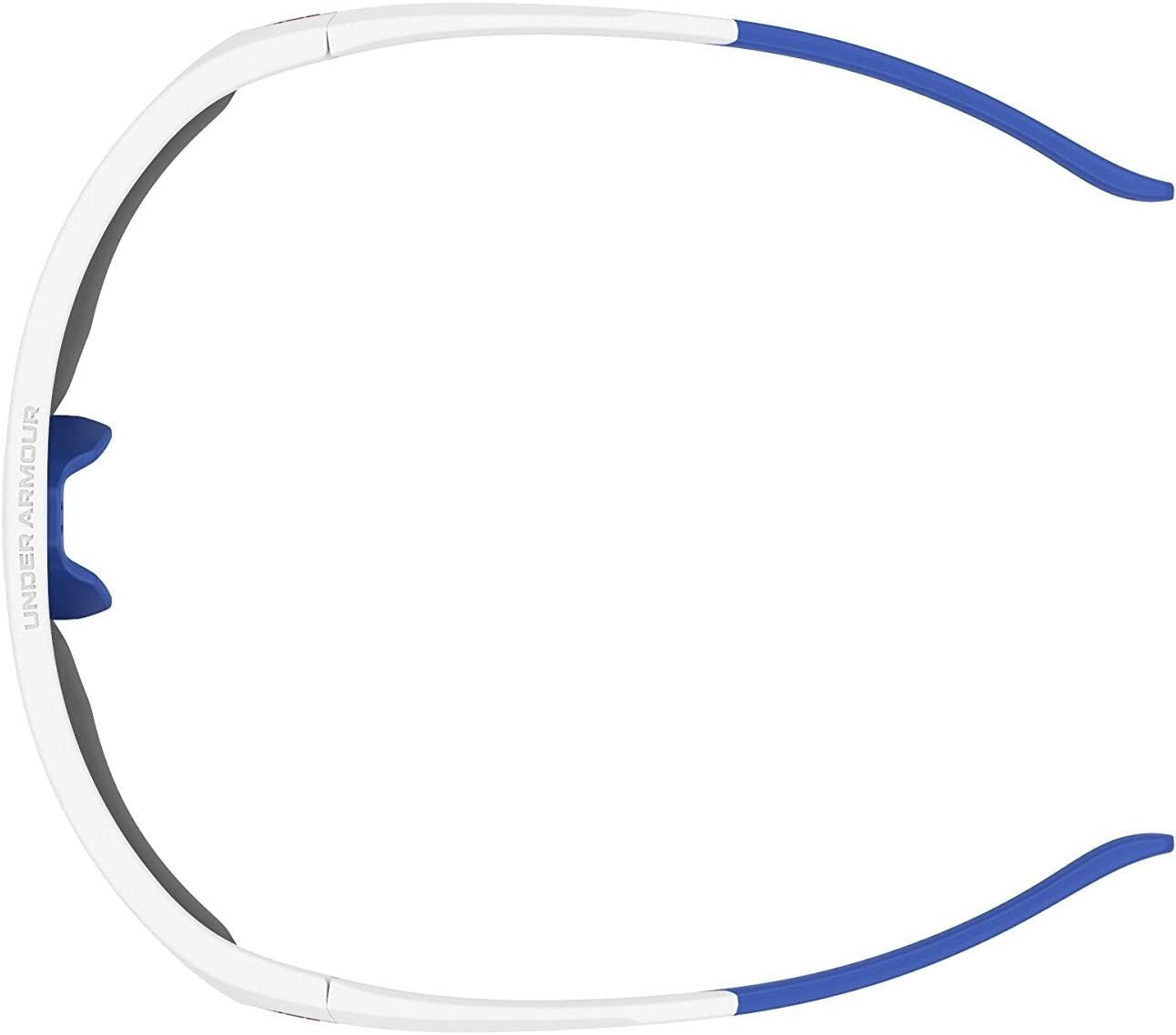 Matte White/Blue Boys' Wrap Sunglasses with Durable TR90 Frame - 69mm Lens