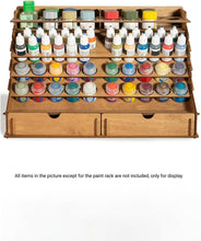 Load image into Gallery viewer, 58-Hole Paint Organizer: Removable Shelf &amp; Stands for Miniature Painting