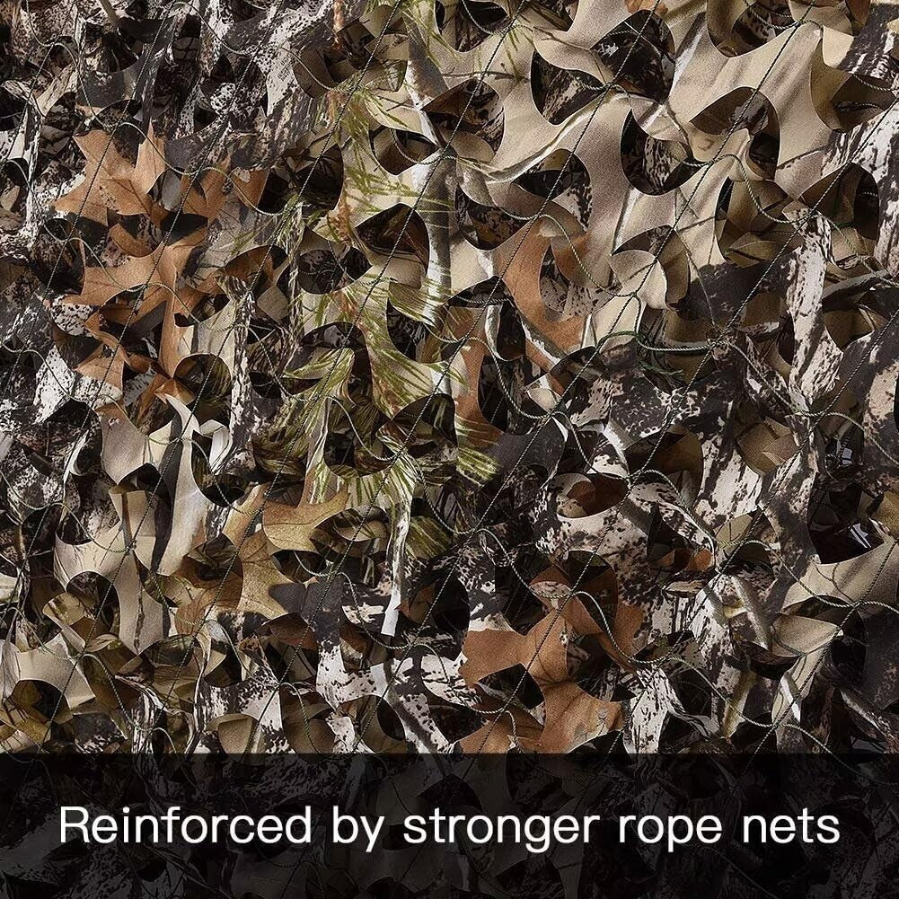 Durable Waterproof Woodland Camo Net for Hunting, Bird Watching, Decorative Use