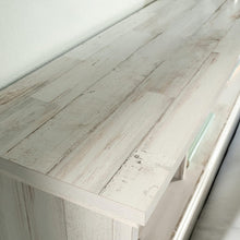 Load image into Gallery viewer, Farmhouse Chic Queen and Full Headboard with Adjustable Shelves - White Plank