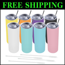 Load image into Gallery viewer, Premium Double Wall Insulated 20oz Tumbler Set - Perfect for Hot &amp; Cold Drinks