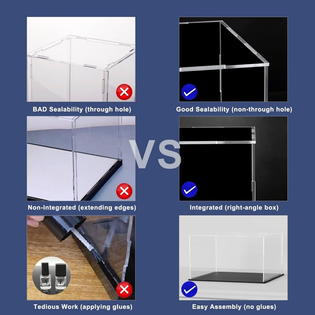 Clear Acrylic Display Box (14.5" x 11" x 4") for Coins, Cards, and Collectibles