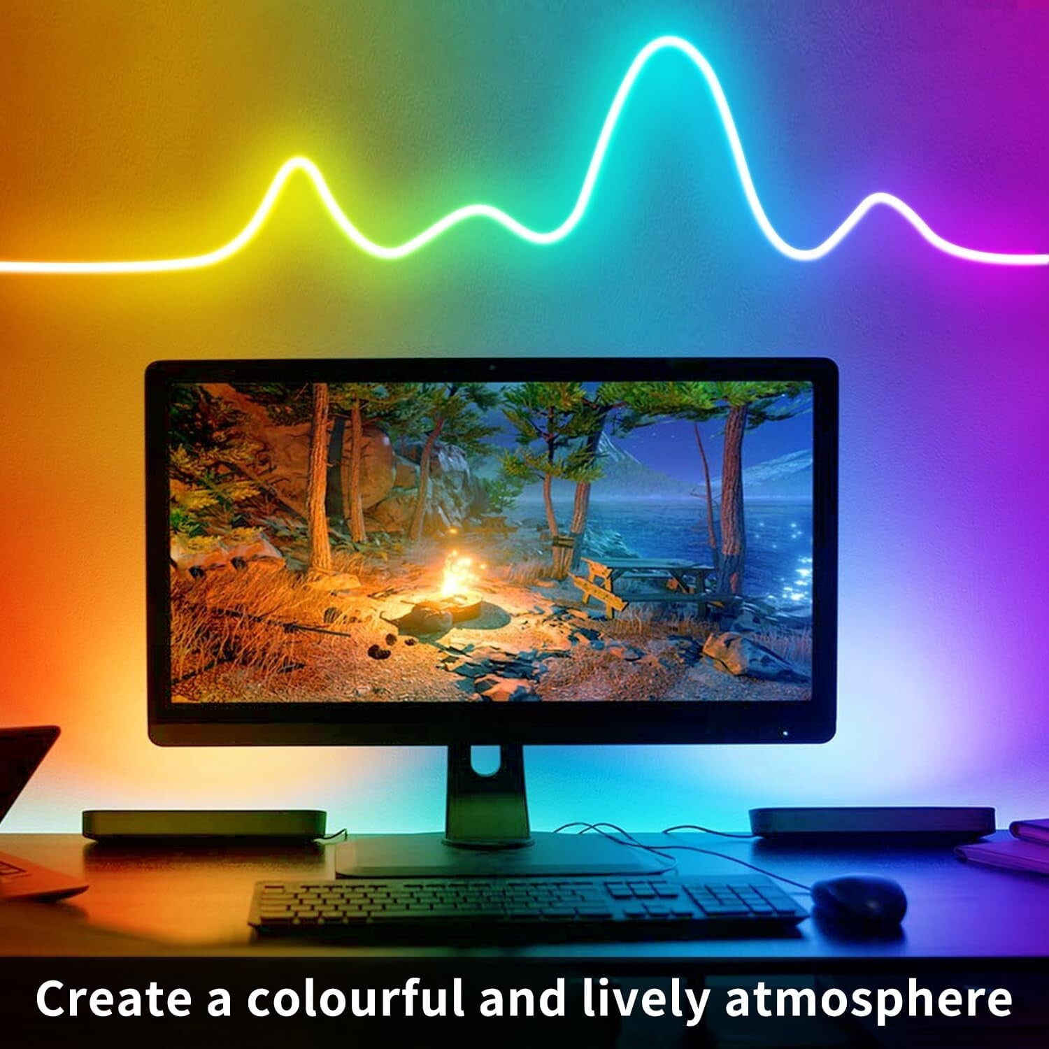 Flexible 132FT Neon LED Strip - Dimmable, Remote Controlled & Vibrant Colors