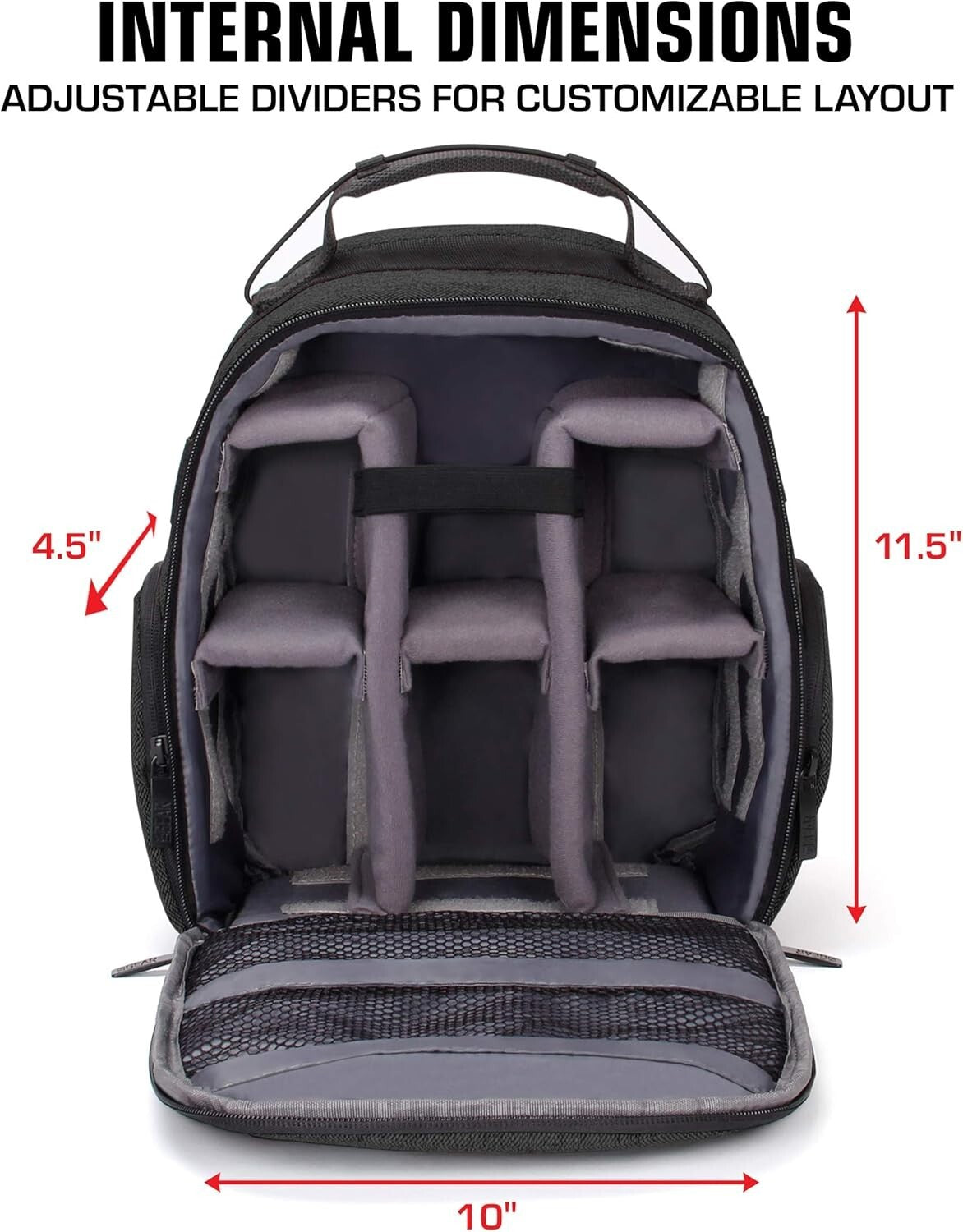 Lightweight & Compact Audio Backpack - Fits Shure, Sennheiser, Rode Microphones