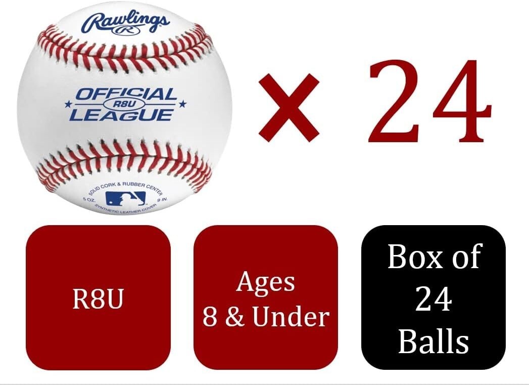 Youth 8U Baseball Training Bundle - 24 Solid Baseballs in Easy Carry Bucket