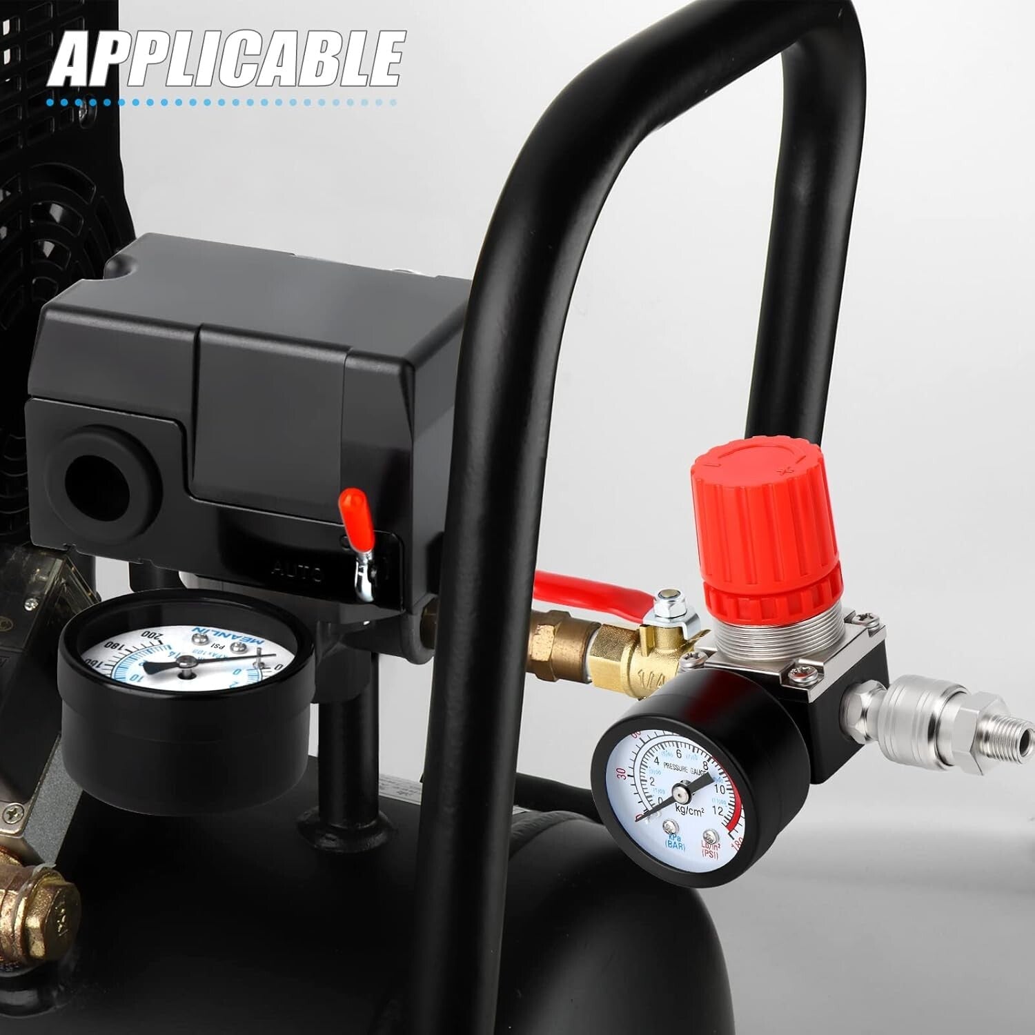 95-125 PSI Air Compressor Pressure Switch with Regulator & Relief Valve