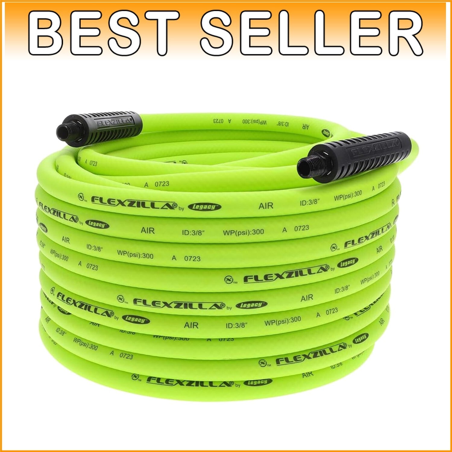 All-Weather 3/8" x 100 ft. Heavy Duty Air Hose with Zero Memory Flexibility