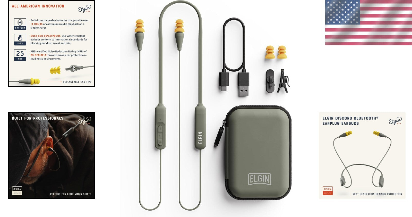 All-Weather Bluetooth Safety Earbuds - Perfect for Construction & Outdoor Sports