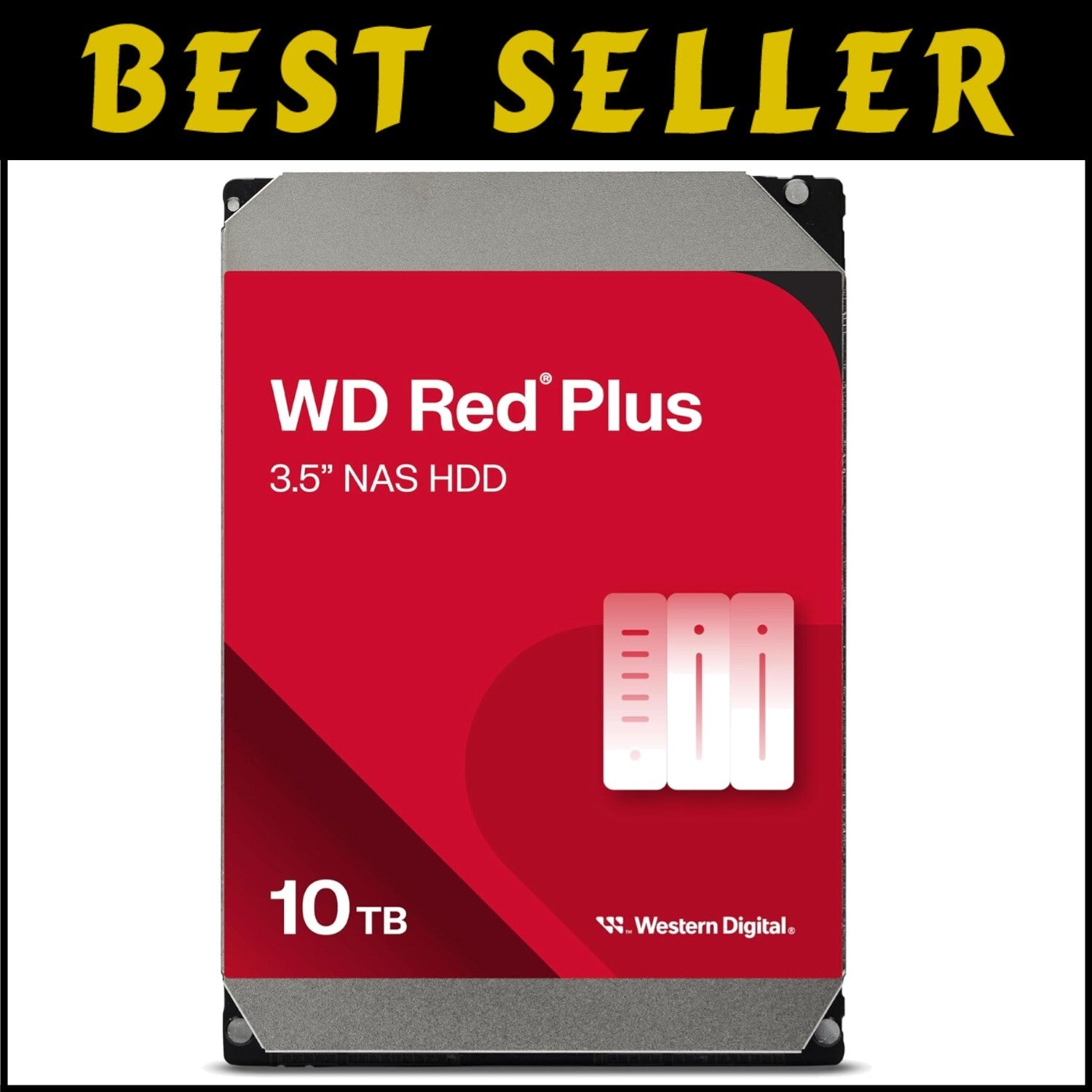 Reliable 10TB WD Red Plus Hard Drive - Designed for 24x7 NAS Performance
