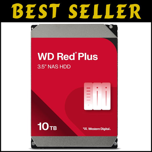 Reliable 10TB WD Red Plus Hard Drive - Designed for 24x7 NAS Performance