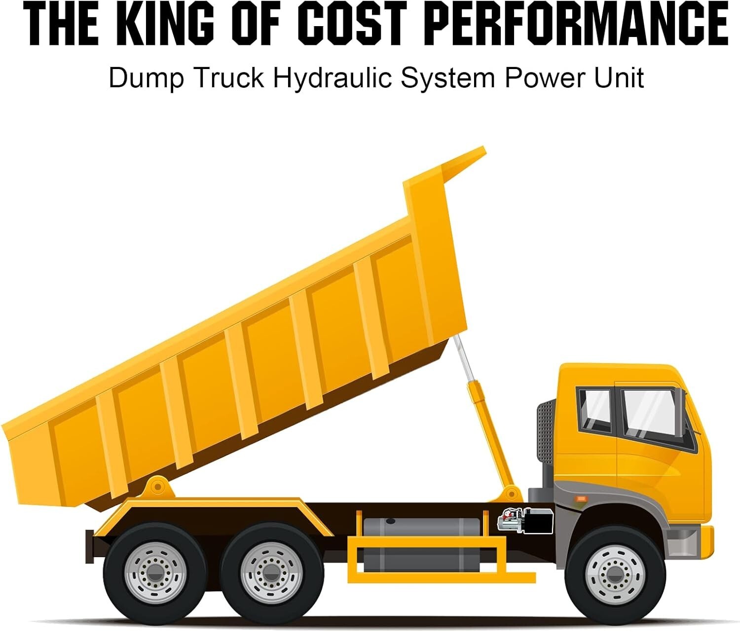 Powerful 12V Dump Trailer Hydraulic Pump with 8 Quart Capacity & Remote Control