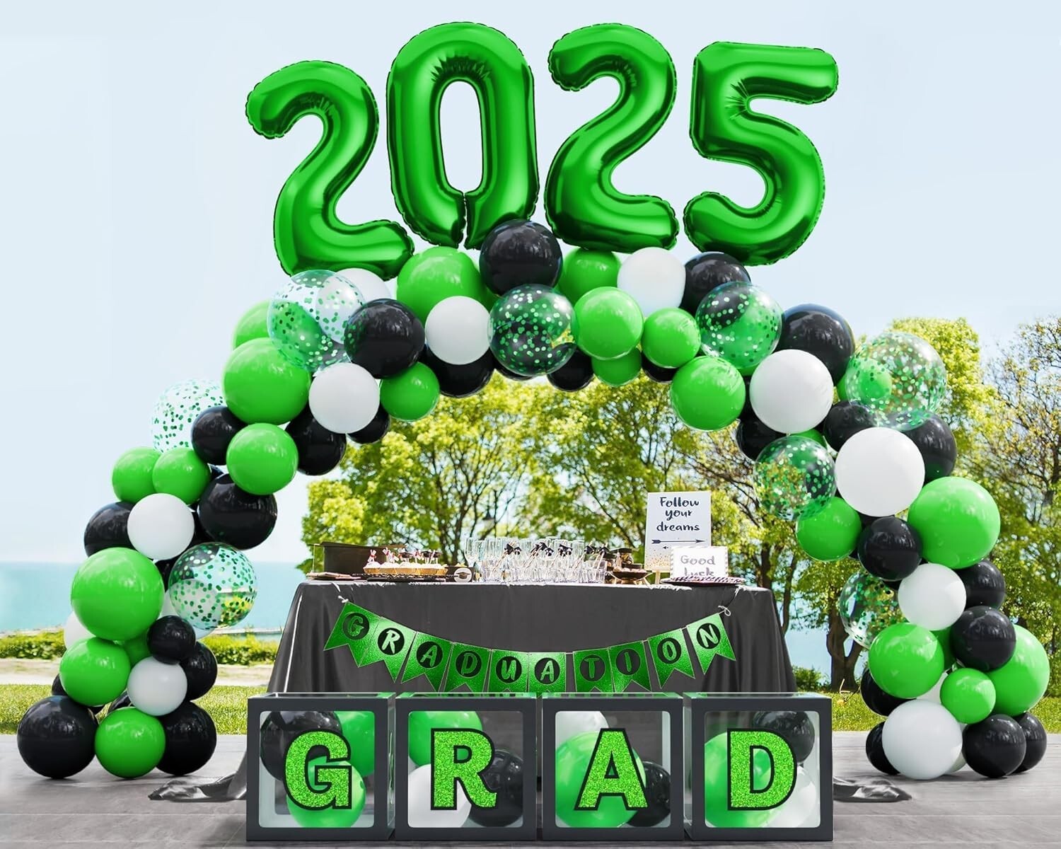 All-in-One Graduation Party Decor - 86PCS LED Lights, Balloons & Backdrops 2025