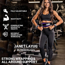 Load image into Gallery viewer, Adjustable 4 3/4" Sports Weight Lifting Belt in Navy - Core Support Gear