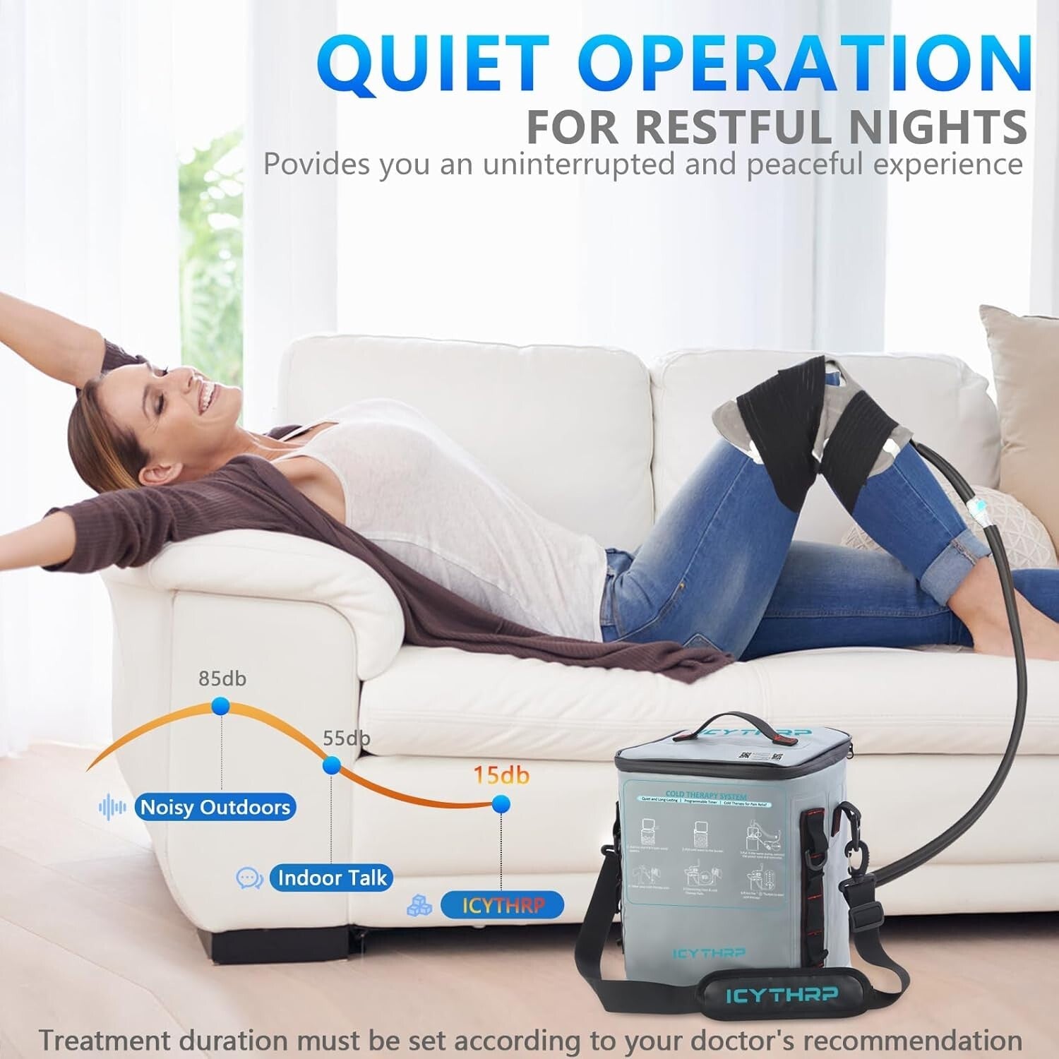 Ergonomic Ice Machine for Knee & Ankle Pain Relief with Programmable Features